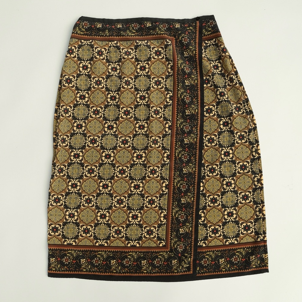 Vintage Sag Harbor Mandala Wrap Look Midi Skirt Size 16W